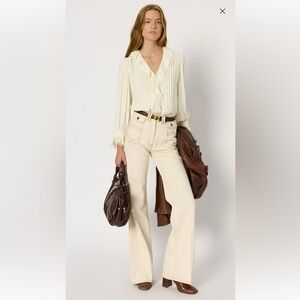 Gerard Darel Cream High Rise Women Jeans